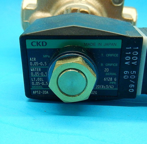 FA機器・制御機器の買取、販売はワイデンへ / AP12-20A-02G-AC100V パイロット式2ポート電磁弁 CKD ランクS中古品