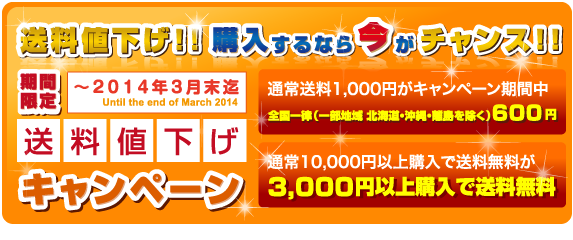 送料値下げキャンペーン