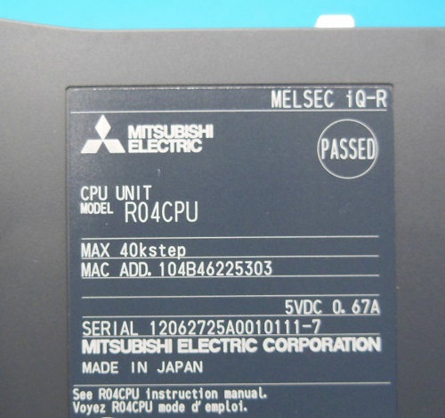 Cpu R04cpu R04CPU シーケンサCPUユニット 三菱電機 ランクB中古品 / FA機器・制御機器の買取、販売はワイデンへ