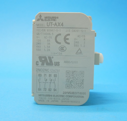 Ut Ax4 UT-AX4 2a2b 補助接点ユニット 三菱電機 ランクA中古品 / FA機器・制御機器の買取、販売はワイデンへ