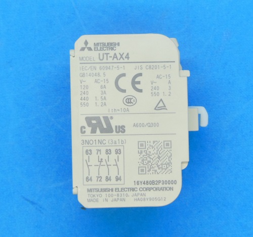 Ut Ax4 UT-AX4 3a1b 補助接点ユニット 三菱電機 ランクS中古品 / FA機器・制御機器の買取、販売はワイデンへ